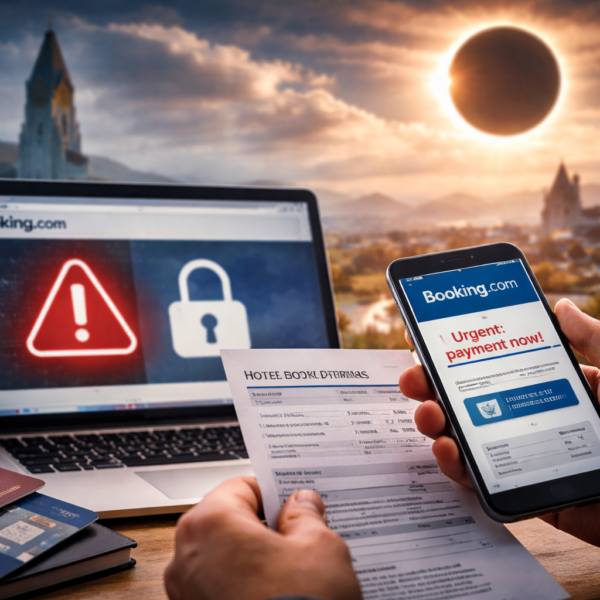 Sonnenfinsternis Island im August – Betrugswarnung nach Booking.com-Datenleck